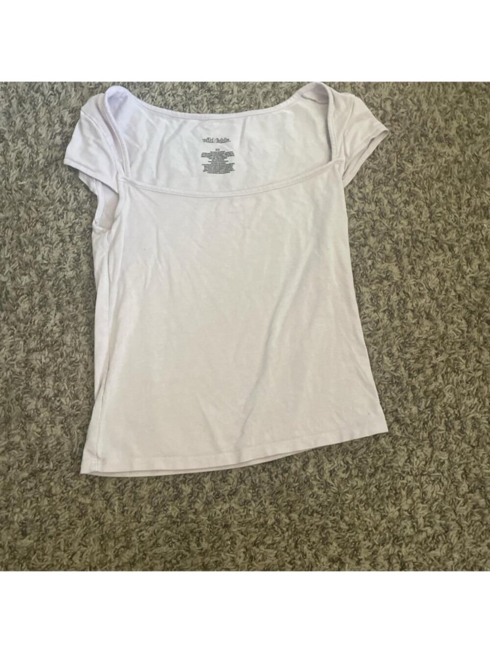 Light pink/purple square neck top. Size XS. Worn once